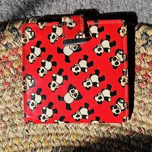 AVON Vintage Panda Print Vinyl Wallet Rare 1980